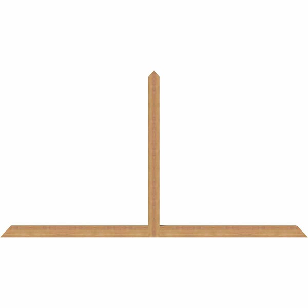 Ekena Millwork Portland Timber Gable Bracket, Western Red Cedar, 96"W x 52"H x 3 1/2"D x 3 1/2"F, 13/12 Pitch GBW096X52X0404POR00SWR - main